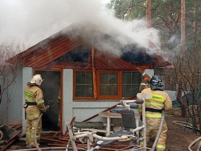 В Красноярском районе произошло возгорание бани