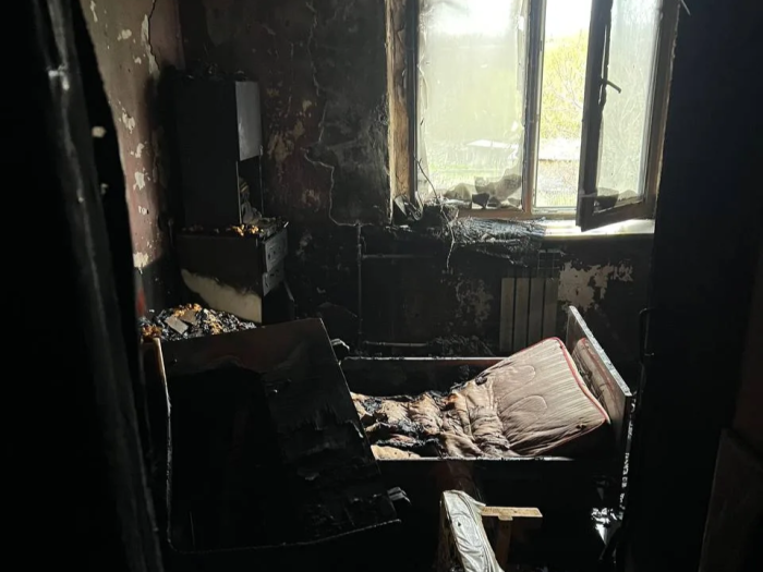 На территории Волжского района произошел пожар в жилой квартире