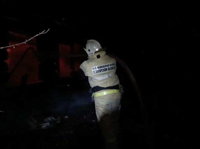 Пожар в селе Гвардейцы Борского района