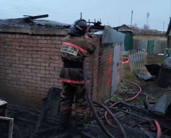 Пожар в селе Алексеевка Борского района