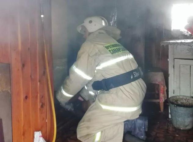 Утренний пожар в Богатовском районе