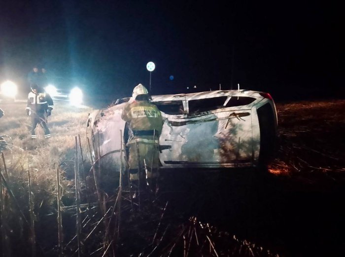 Ночное дорожно-транспортное происшествие в Похвистневском районе Ночное дорожно-транспортное происшествие в Похвистневском районе