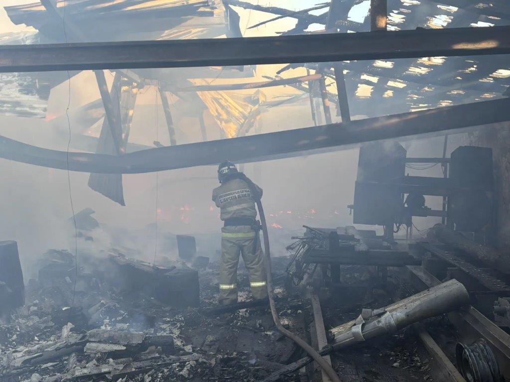 В Борском районе произошел пожар на площади 400 квадратных метров