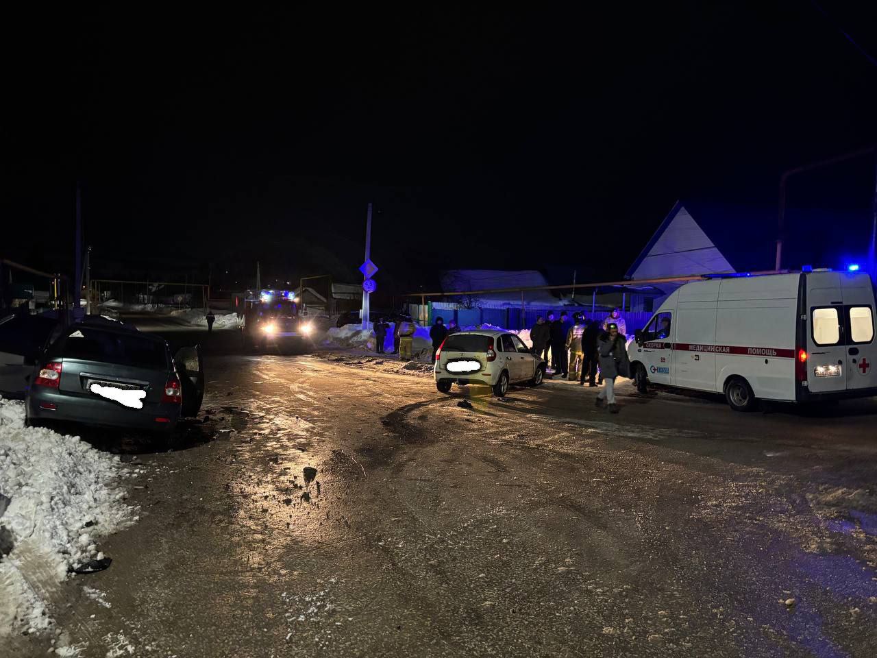 Дорожно-транспортное происшествие с участием двух автомобилей в селе Камышла