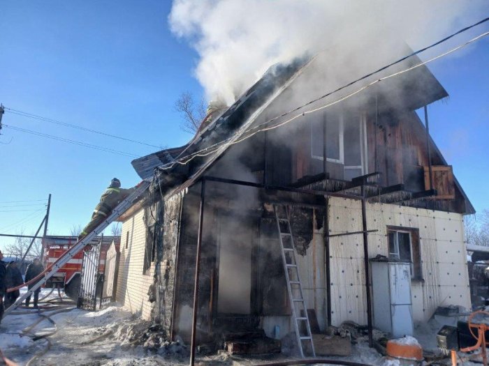 Пожар в селе Гвардейцы Борского района