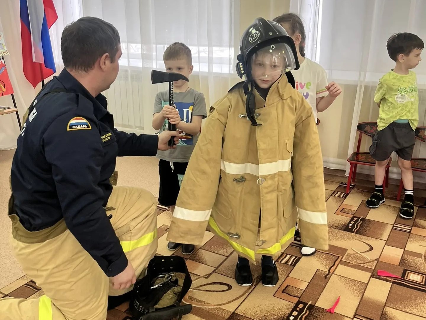 В детском саду «Колосок» села Дубовый Умет Волжского района прошла обучающая игра по пожарной безопасности