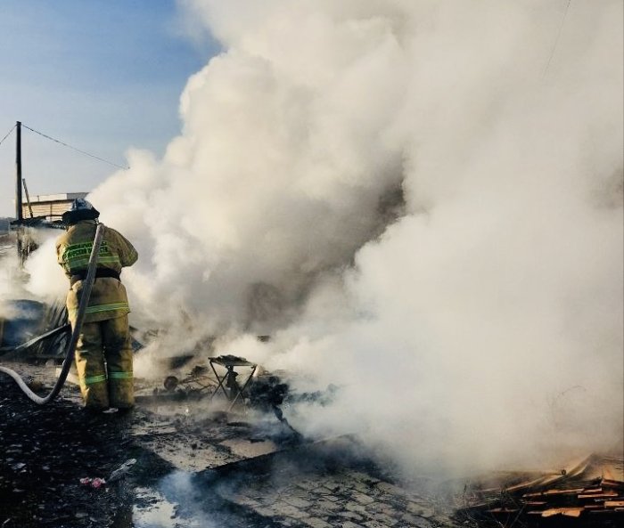 Сегодня в Кинельском районе огнеборцы ликвидировали пожар в частном доме