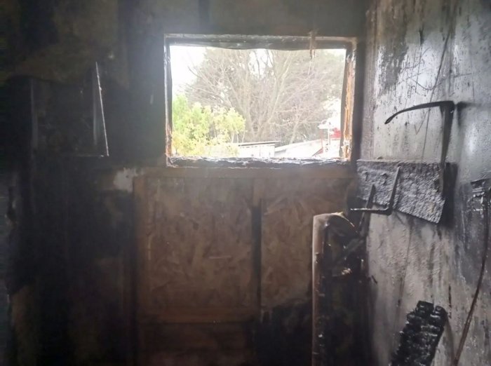В Большеглушицком районе вчера наши огнеборцы тушили вагончик