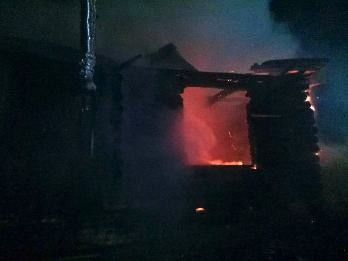 Ночной пожар в городском округе Кинель 