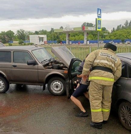 Лобовое столкновение двух автомобилей в Красноармейском районе