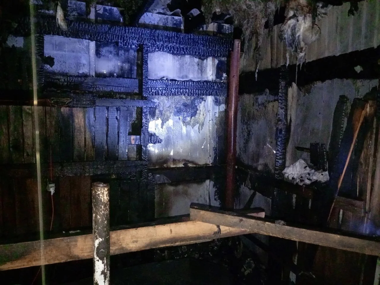 Ночной пожар в Ставропольском районе 