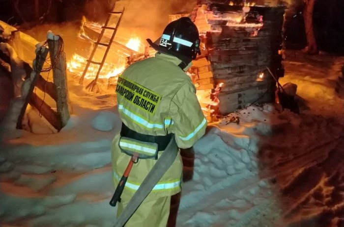 Пожар в Борском районе 