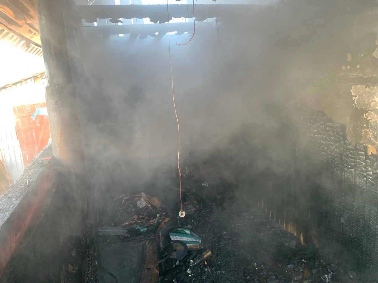 В Кинель-Черкасском районе произошло возгорание частной бани