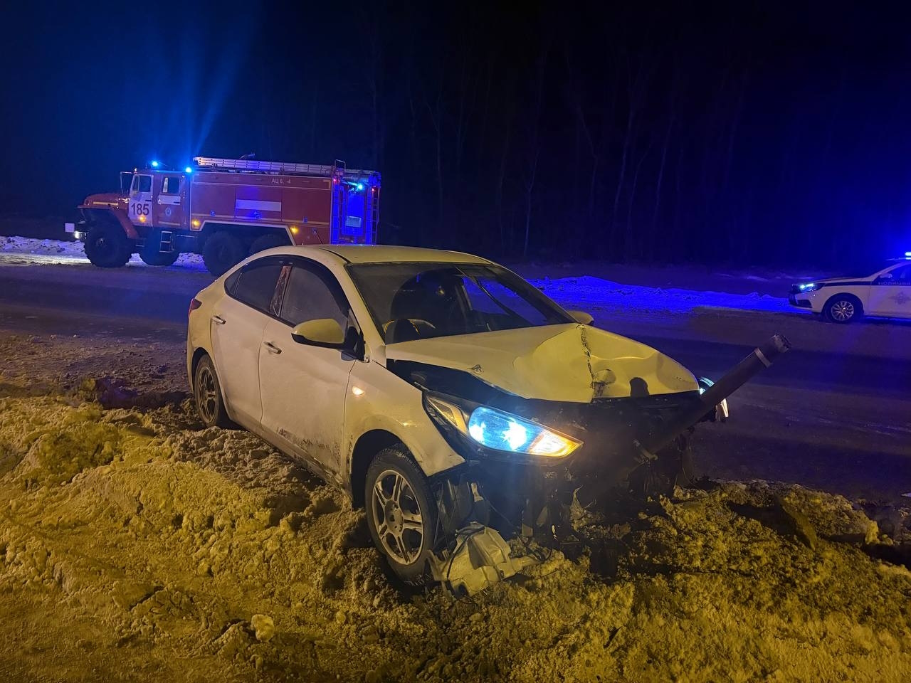 Сегодня ночью на 872 километре трассы М-5 произошло ДТП