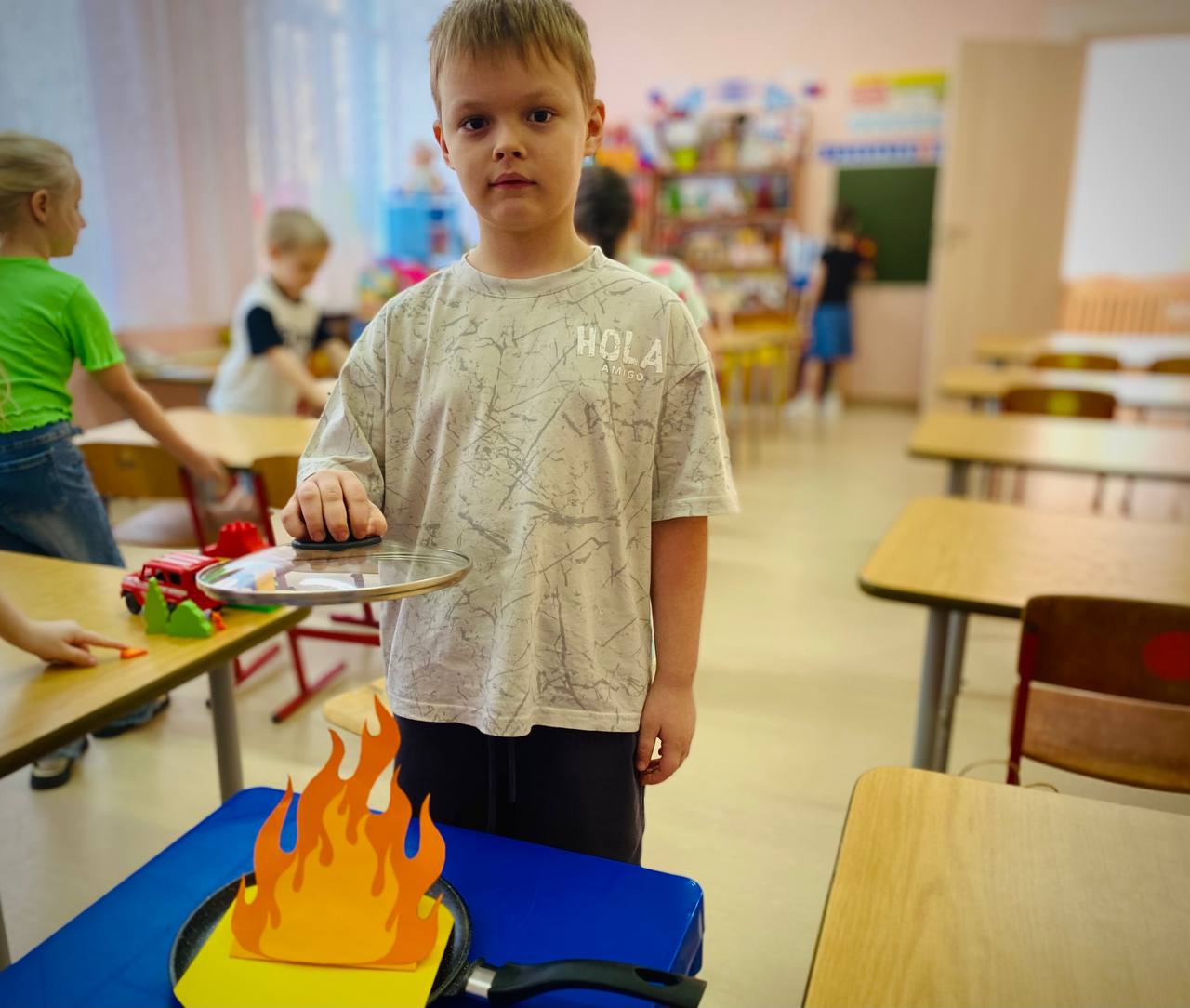 С дошкольниками повторили правила пожарной безопасности