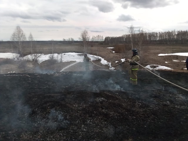 Выходные в Красноярском, Челно-Вершинском районах не обошлись без возгораний сухой травы и мусора 