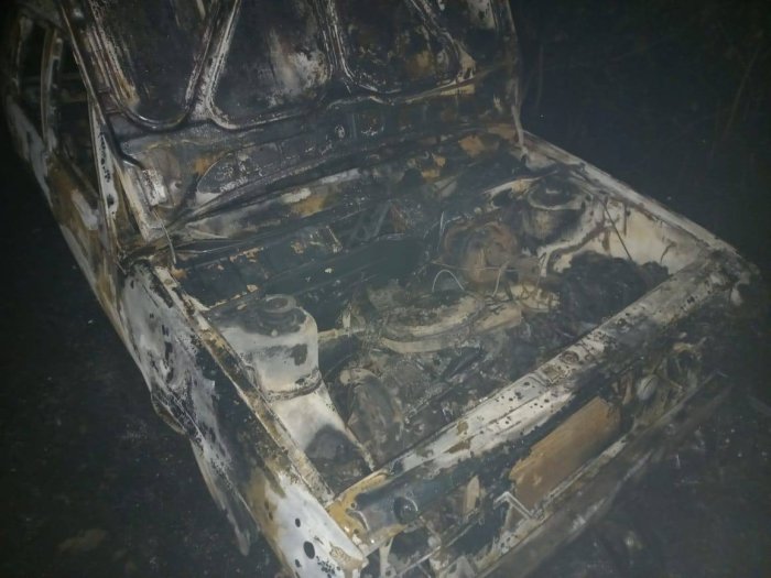 В Шигонском районе сегодня ночью горел автомобиль