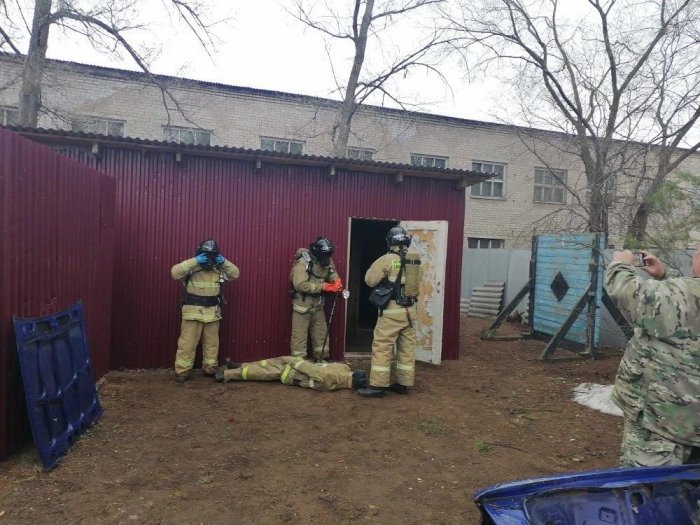 Практические занятия со звеньями газодымозащитной службы