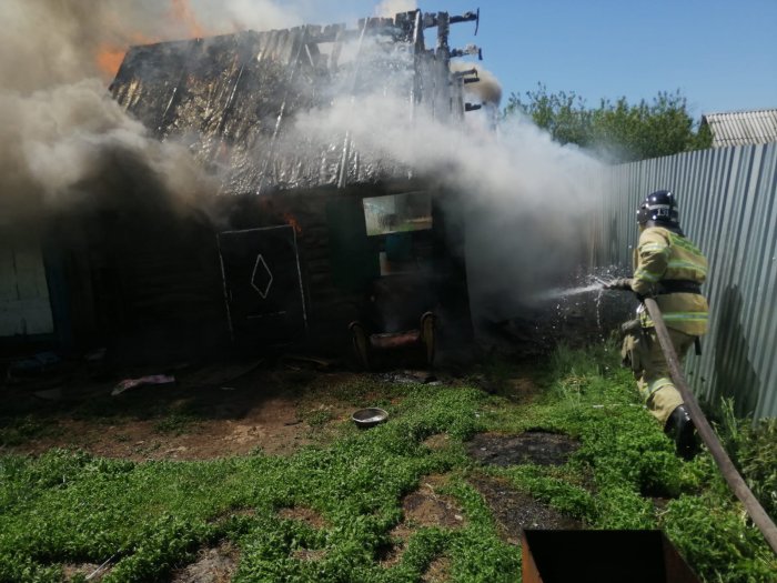 Сегодня днем в Шенталинском районе произошел пожар