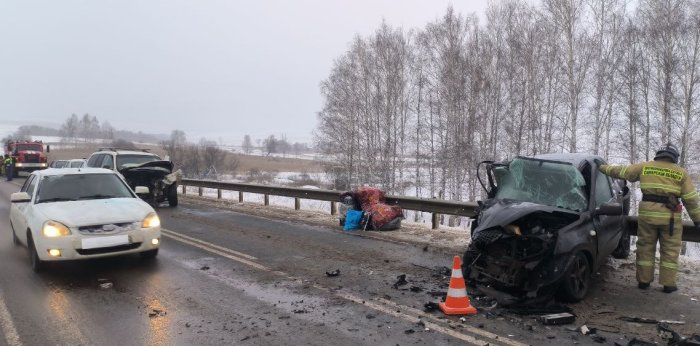 В Шенталинском районе специалисты пожарно-спасательной части № 131 работали на месте автоаварии