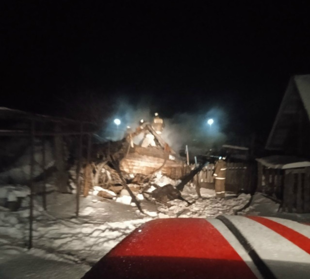 И снова - выезд на тушение бани в Челно-Вершинском районе