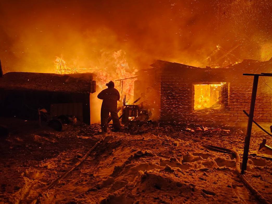 Ночной пожар ранга 1-БИС в Безенчукском районе