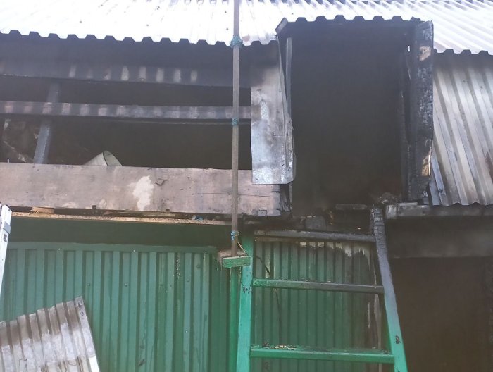 Вчера в городе Кинель горела баня на площади 30 квадратных метров