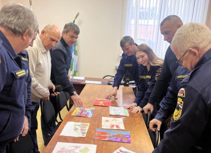 В пожарно спасательном отряде № 46 завершился первый этап конкурса детских рисунков «Мои родители работают в противопожарной службе»
