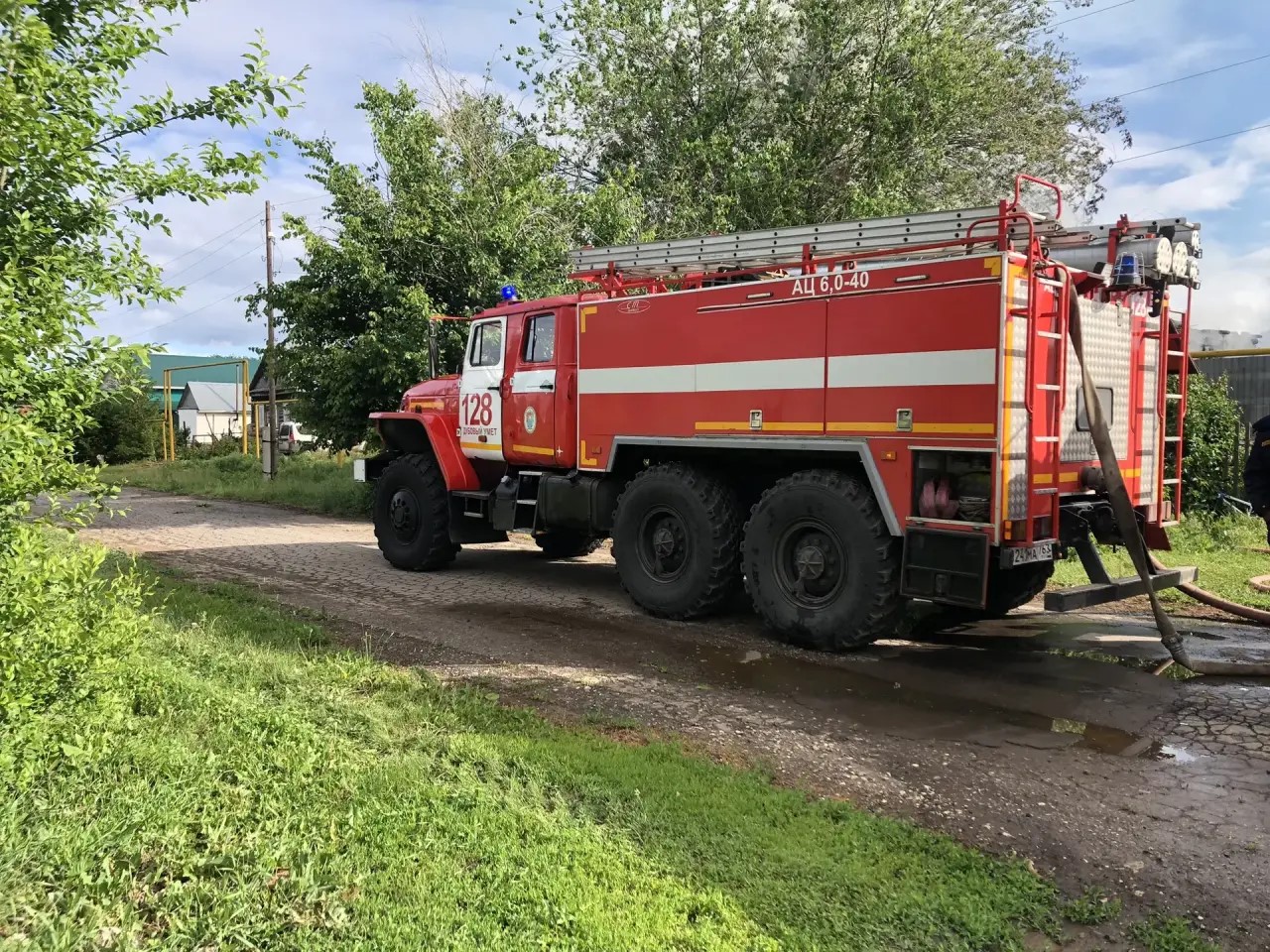 И снова пожар в Волжском районе