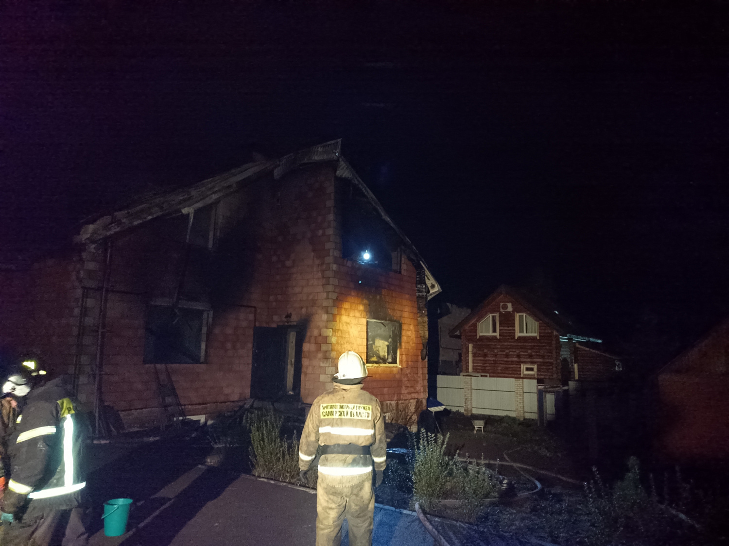 В селе Старая Бинарадка Красноярского района произошел пожар ранга 1-БИС