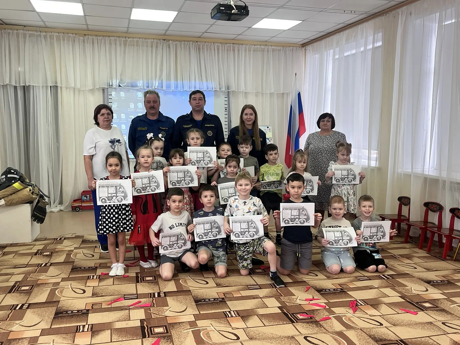 В детском саду «Колосок» села Дубовый Умет Волжского района прошла обучающая игра по пожарной безопасности