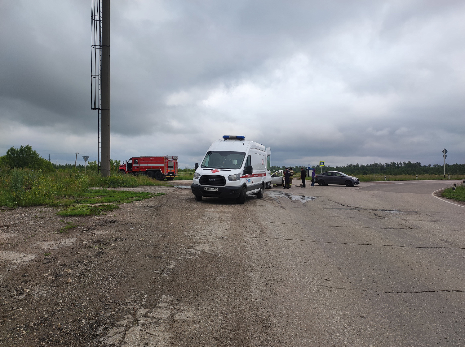 В воскресенье в Клявлинском районе произошло столкновение двух автомобилей