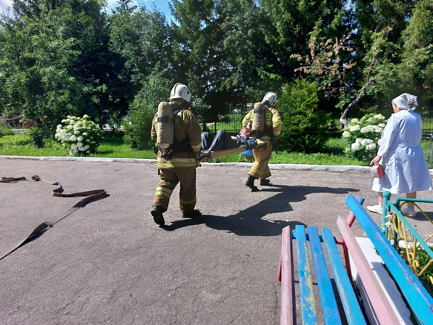 В Елховском районе прошли пожарно‑тактические учения