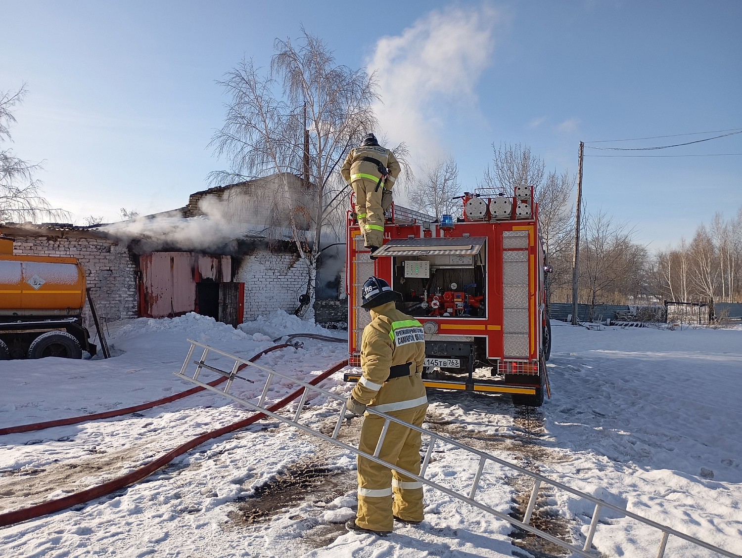 Пожар в селе Пригорки Исаклинского района 