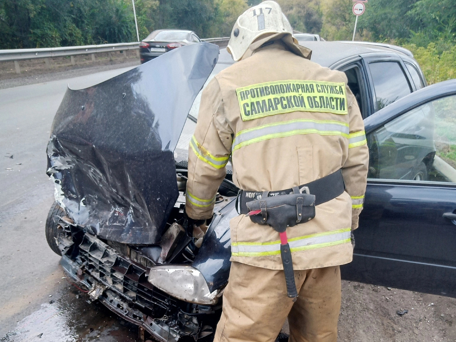 Лобовое столкновение двух автомобилей в Богатовском районе 