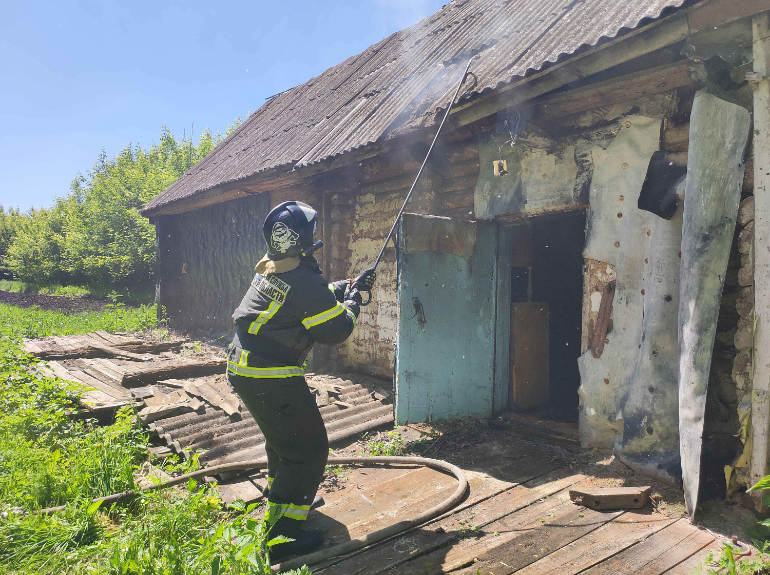 Ещё один пожар произошел сегодня, но уже в Клявлинском районе