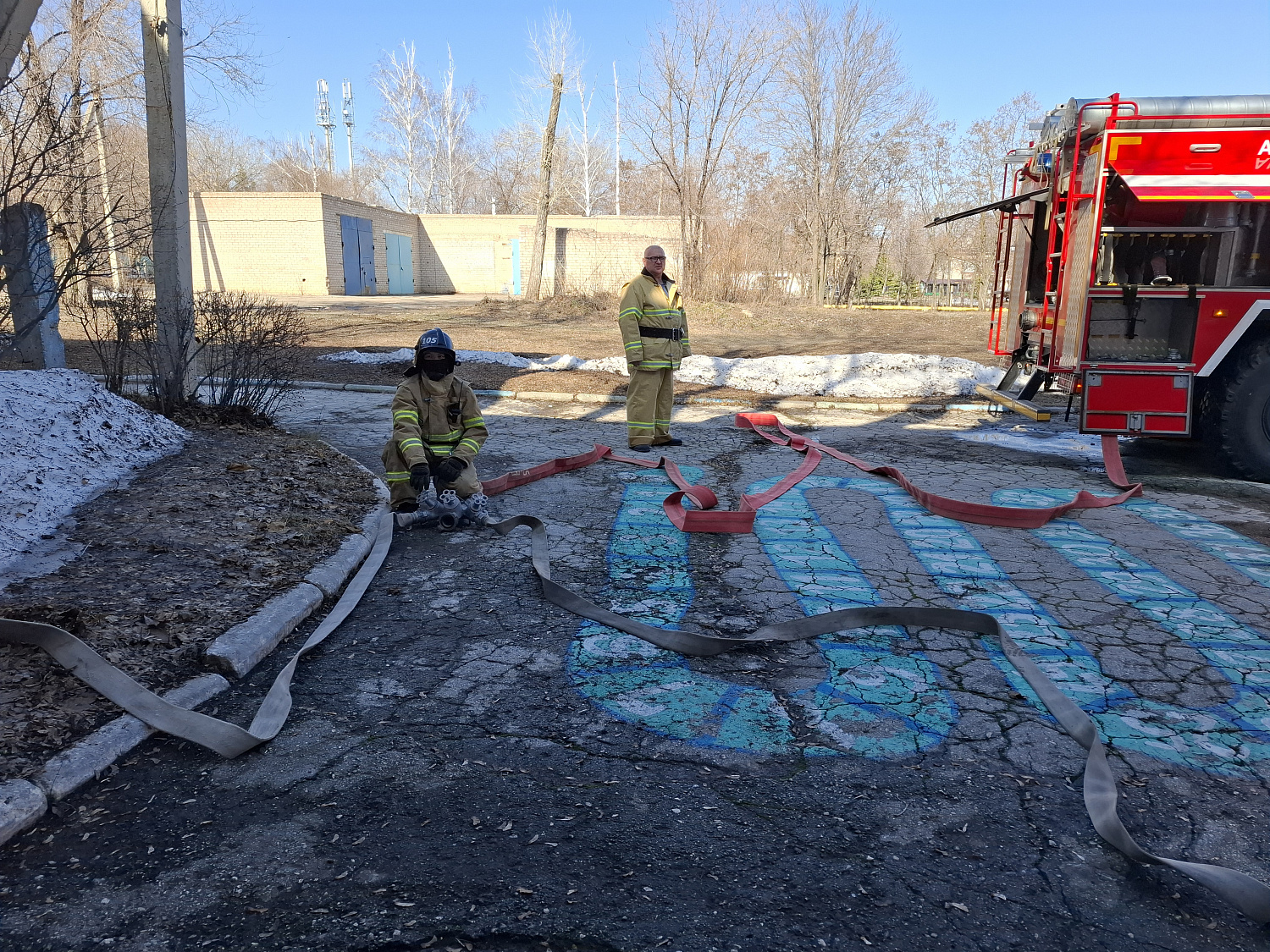 Пожарно-тактическое учение в нефтегорском образовательном учреждении