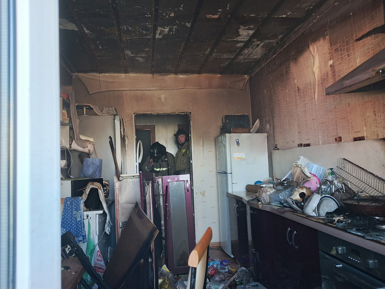 Богатовские огнеборцы дважды за дежурные сутки выезжали на тушение возгораний