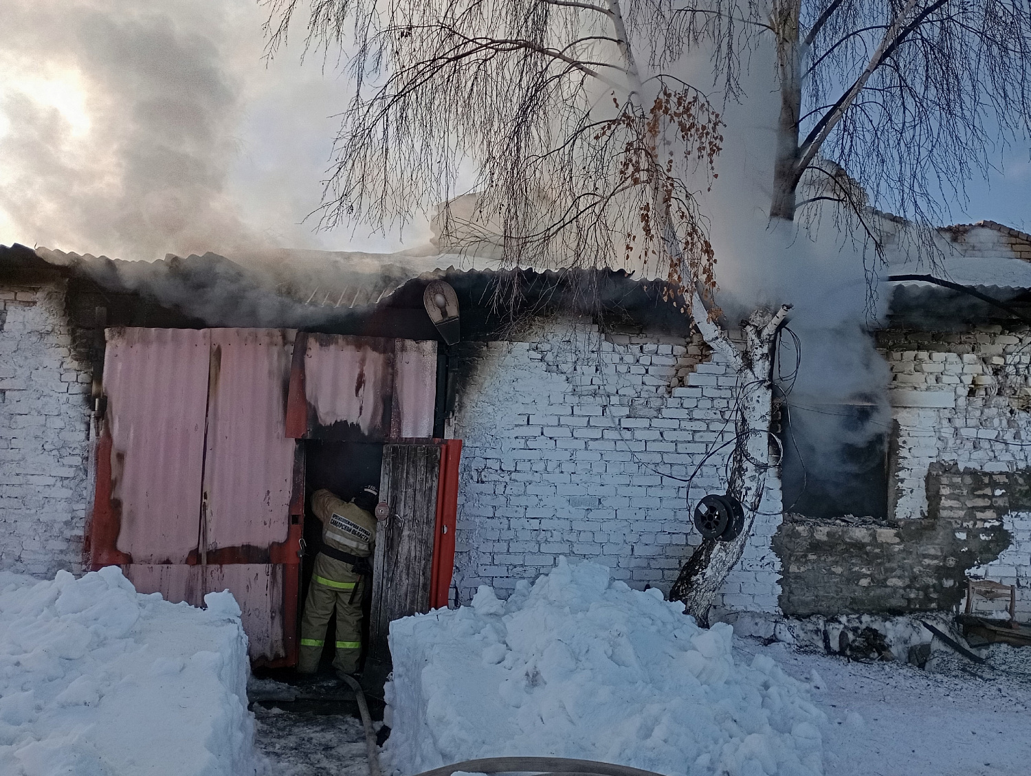 Пожар в селе Пригорки Исаклинского района 