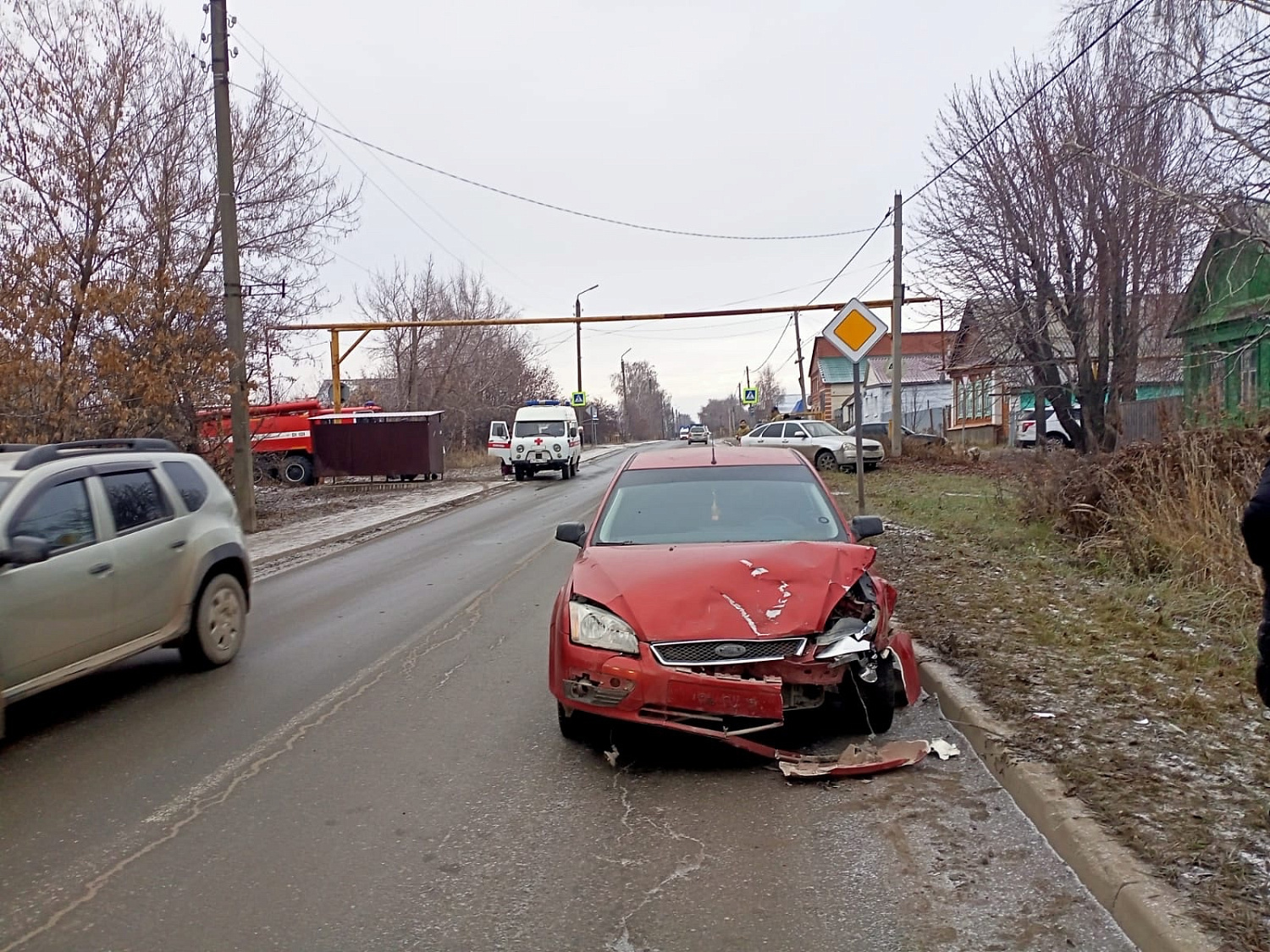 Столкновение двух автомобилей произошло час назад в городском округе Октябрьск